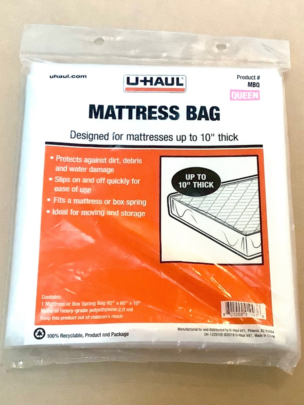 U-Haul Queen Size Mattress Bag | NWT
